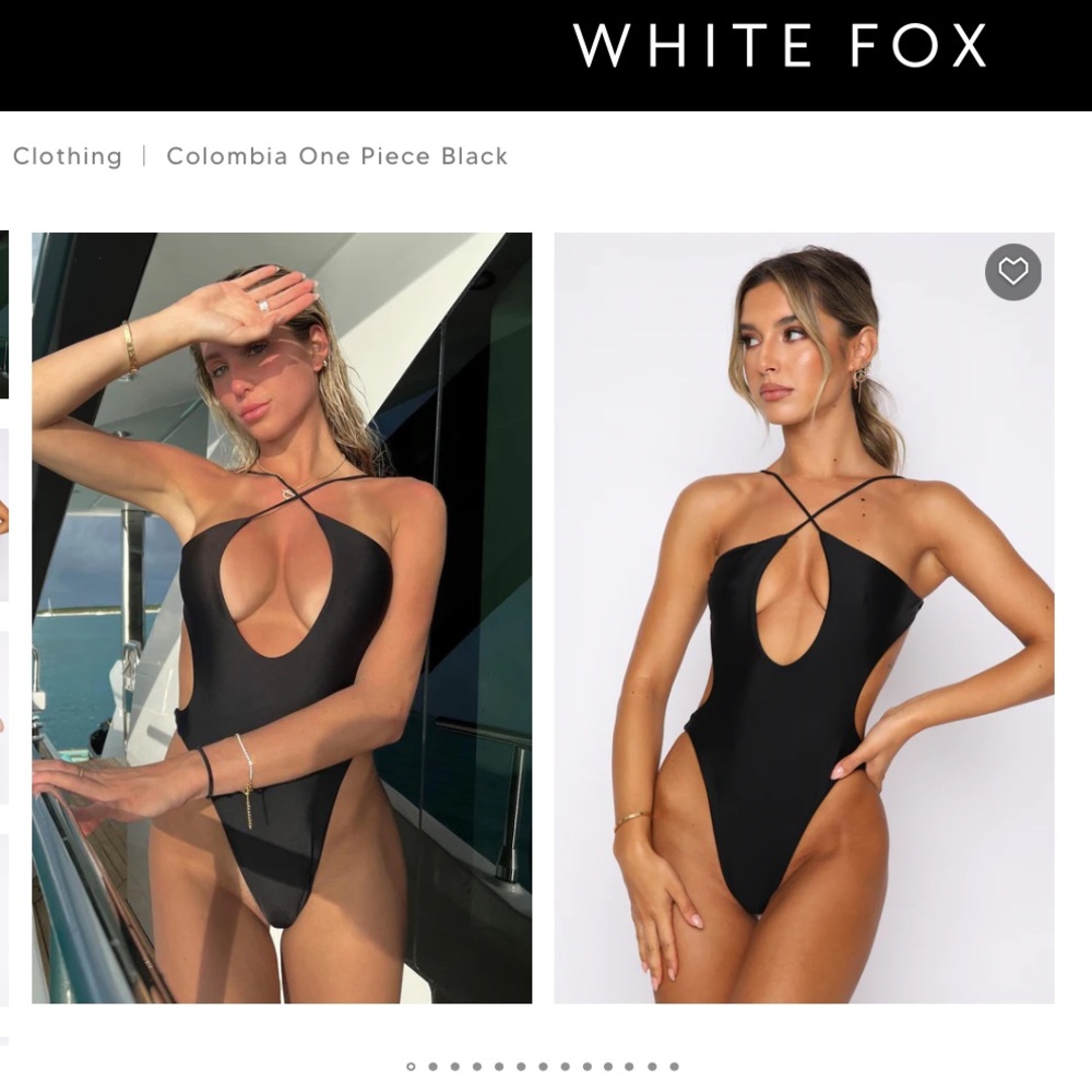 White Fox CHARCOAL GREY Colombia One Piece Swimsuit